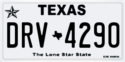 TX license plate DRV4290