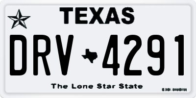 TX license plate DRV4291