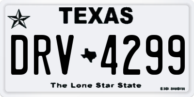 TX license plate DRV4299