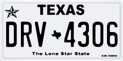 TX license plate DRV4306