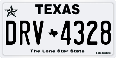 TX license plate DRV4328