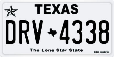 TX license plate DRV4338