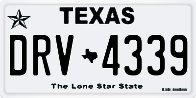 TX license plate DRV4339