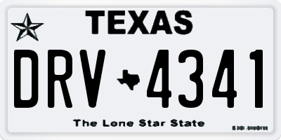 TX license plate DRV4341