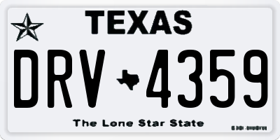 TX license plate DRV4359