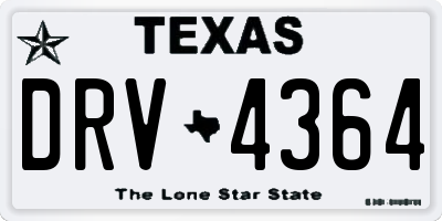 TX license plate DRV4364