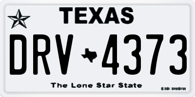 TX license plate DRV4373