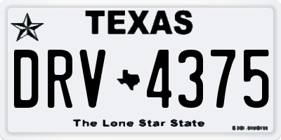 TX license plate DRV4375