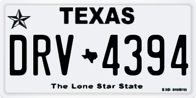 TX license plate DRV4394