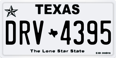 TX license plate DRV4395