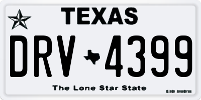 TX license plate DRV4399