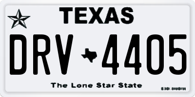 TX license plate DRV4405