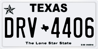 TX license plate DRV4406