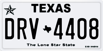 TX license plate DRV4408