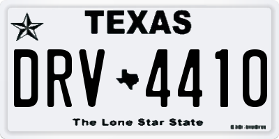 TX license plate DRV4410