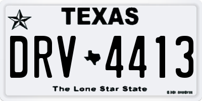 TX license plate DRV4413