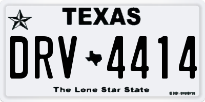 TX license plate DRV4414