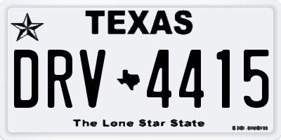 TX license plate DRV4415