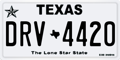 TX license plate DRV4420