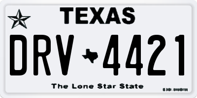 TX license plate DRV4421