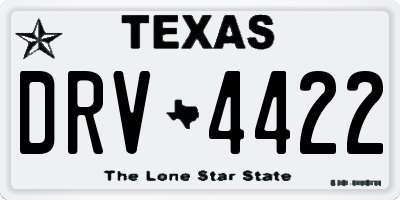 TX license plate DRV4422