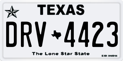TX license plate DRV4423