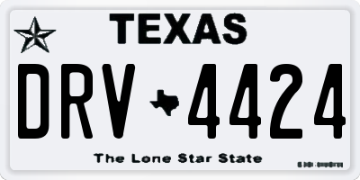 TX license plate DRV4424