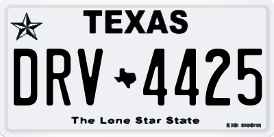 TX license plate DRV4425