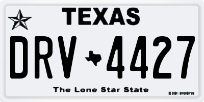 TX license plate DRV4427