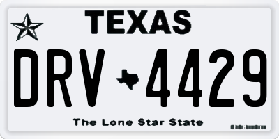 TX license plate DRV4429