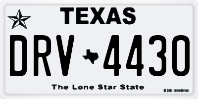 TX license plate DRV4430