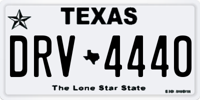 TX license plate DRV4440