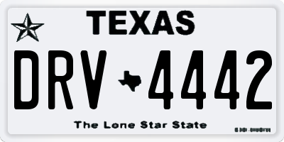 TX license plate DRV4442