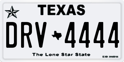 TX license plate DRV4444