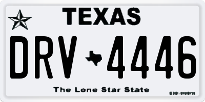 TX license plate DRV4446