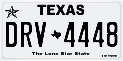 TX license plate DRV4448