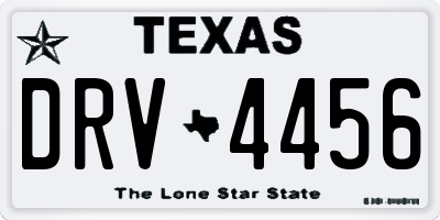 TX license plate DRV4456