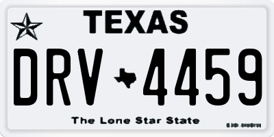 TX license plate DRV4459