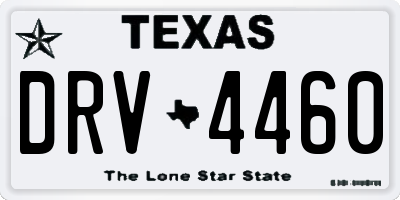 TX license plate DRV4460