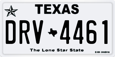 TX license plate DRV4461