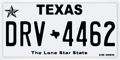 TX license plate DRV4462