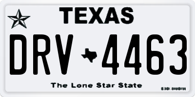 TX license plate DRV4463