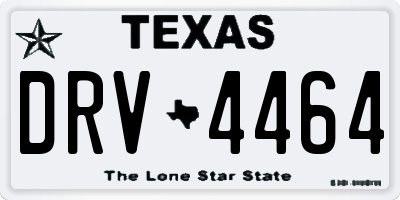 TX license plate DRV4464