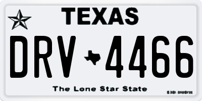 TX license plate DRV4466