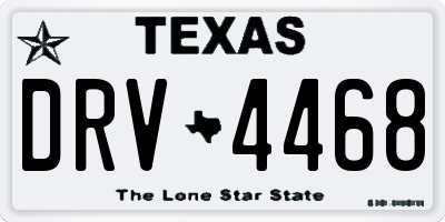 TX license plate DRV4468