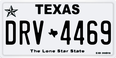 TX license plate DRV4469