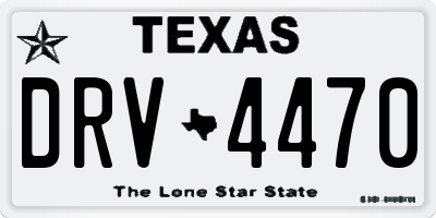 TX license plate DRV4470