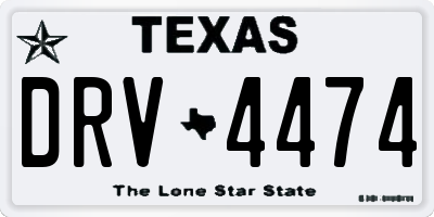 TX license plate DRV4474