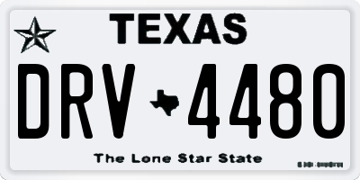 TX license plate DRV4480