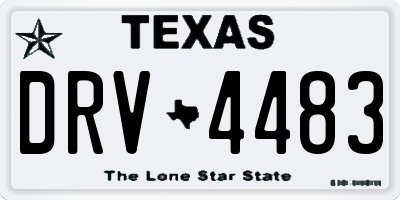 TX license plate DRV4483